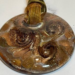 Pier 1 Imports Glass Medallion Necklace